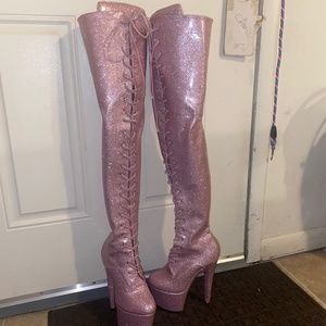 Hella Heels Thigh High Boots 7inch / Stripper Heels
